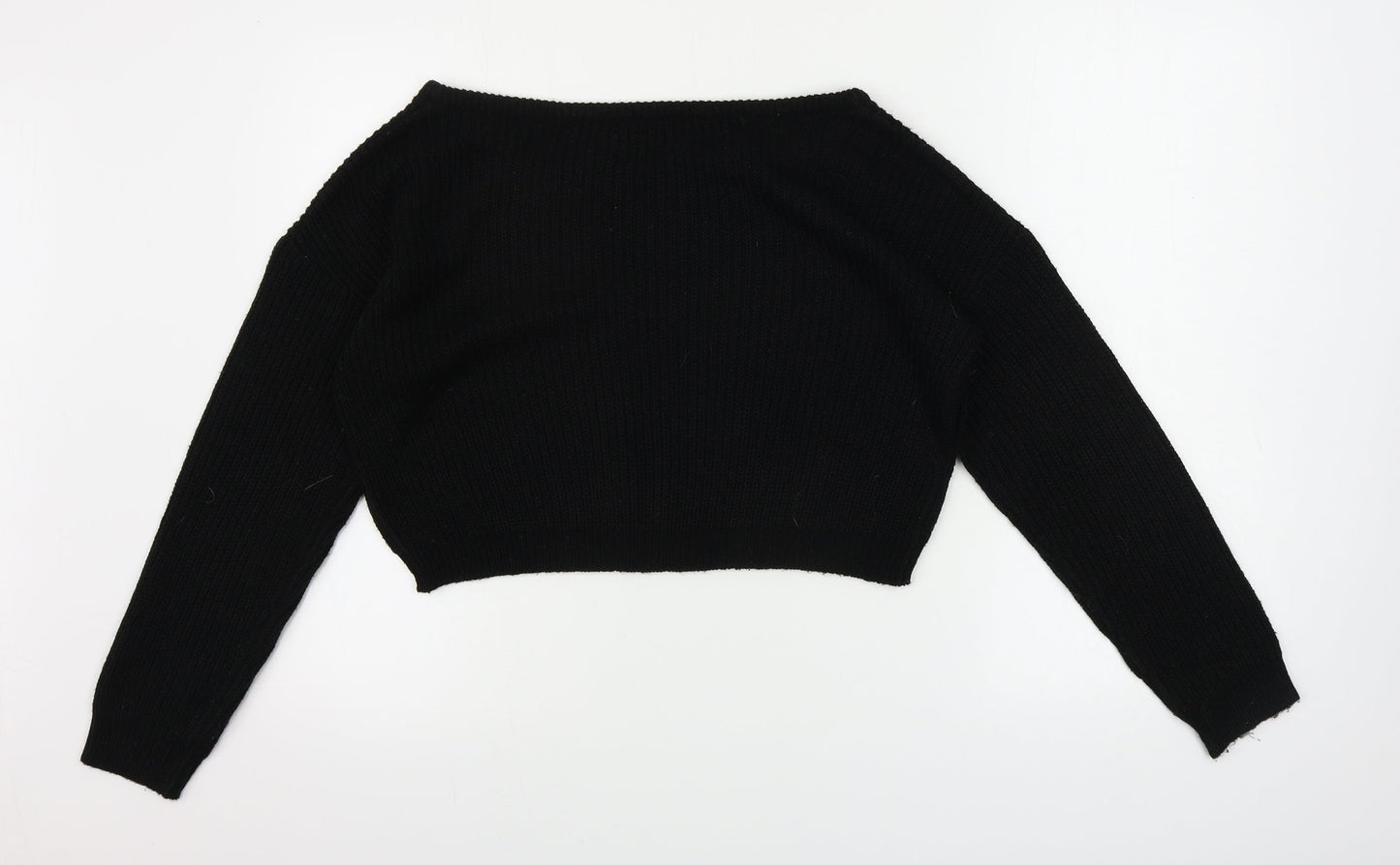 Womens UK Size M PRETTYLITTLETHING Black Pullover Jumper