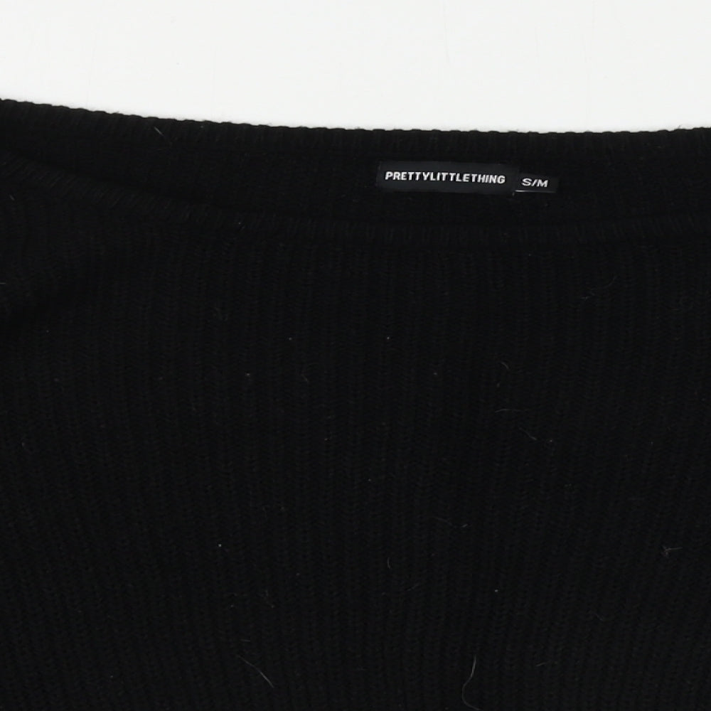 Womens UK Size M PRETTYLITTLETHING Black Pullover Jumper