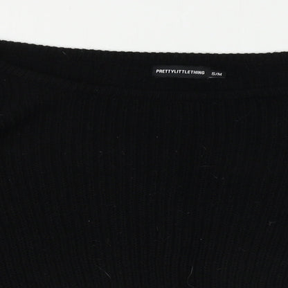 Womens UK Size M PRETTYLITTLETHING Black Pullover Jumper