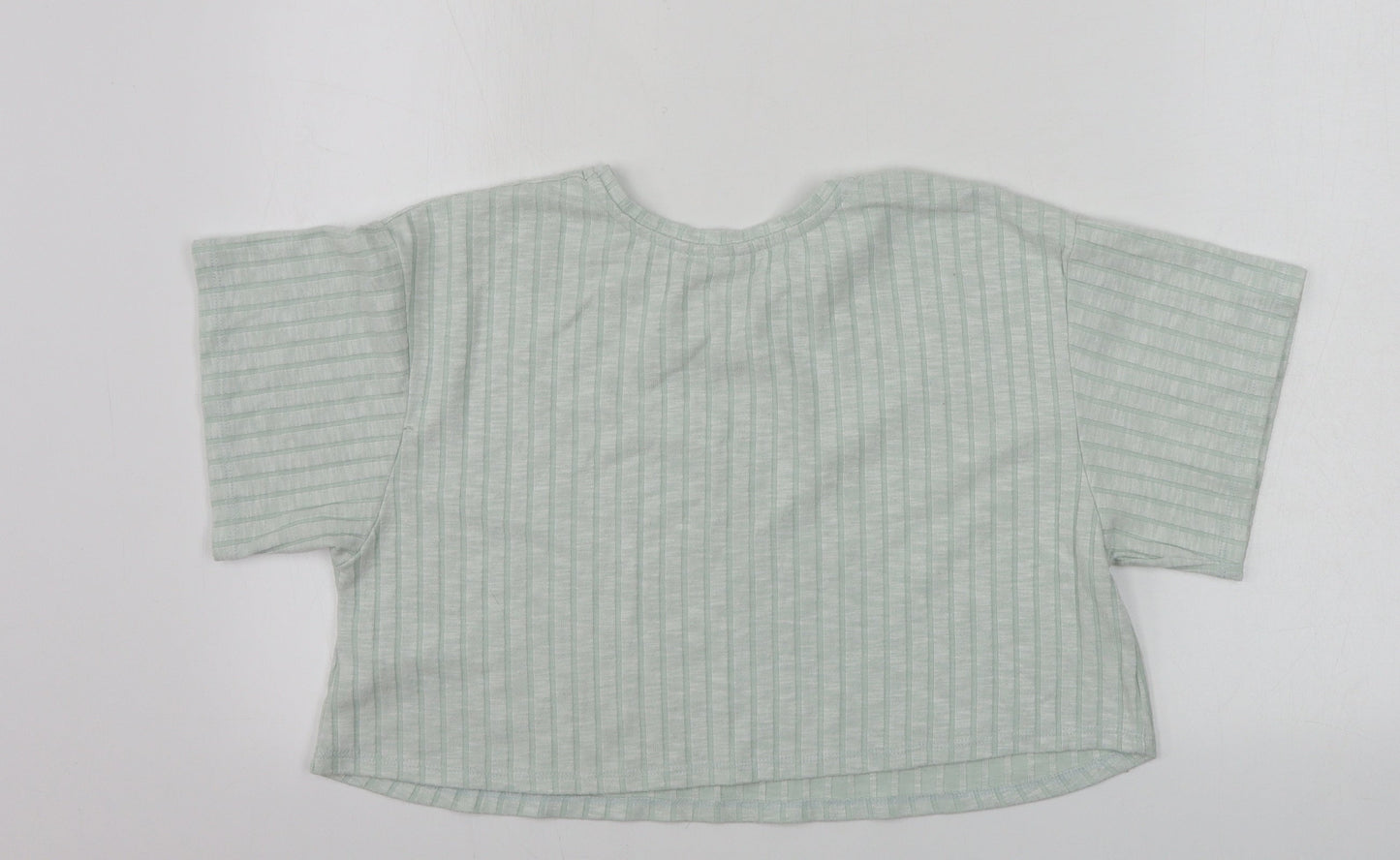 Womens UK Size 8 ASOS Green Cropped T-Shirt