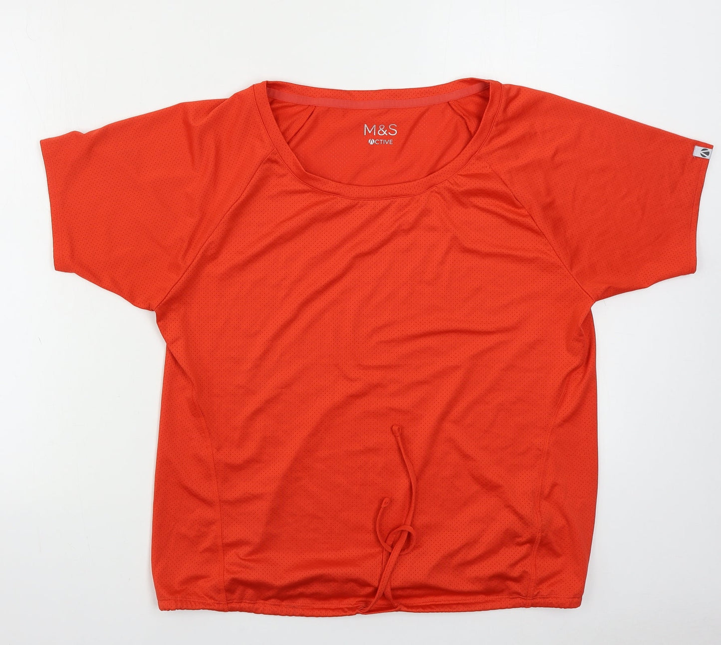 Womens UK Size 12 Marks and Spencer Red Basic T-Shirt