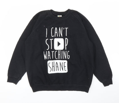 Fruit of the Loom Girls Black   Pullover Jumper Size 12-13 Years