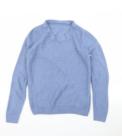 Womens UK Size M EWM Blue Pullover Jumper