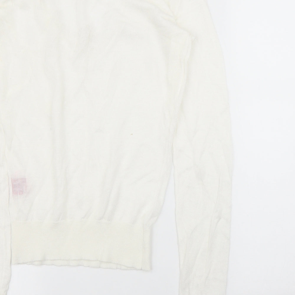 Shrinking Violet Womens White   Basic Blouse Size S