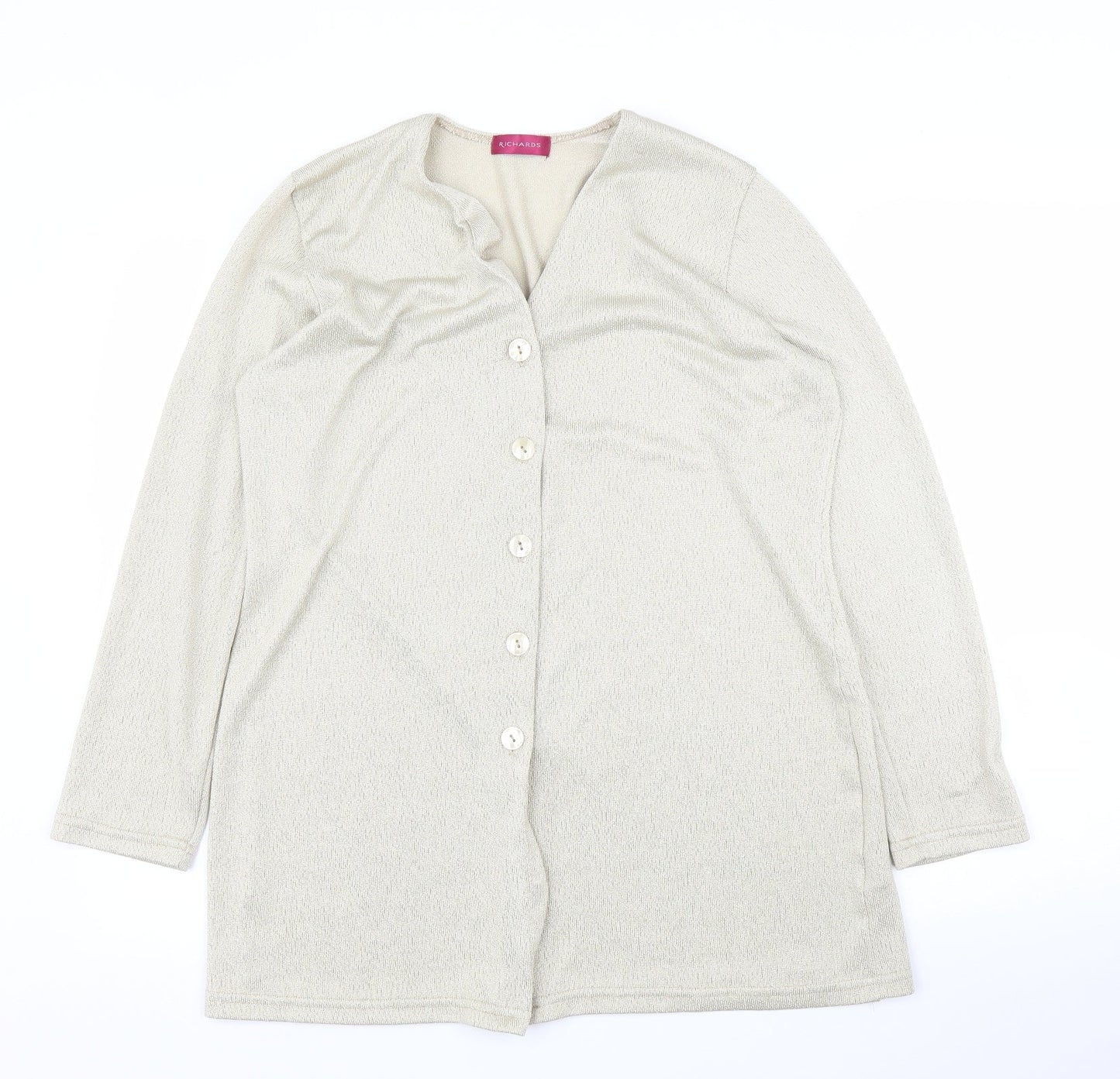 Womens UK Size 14 Richards Gold Cardigan Jumper