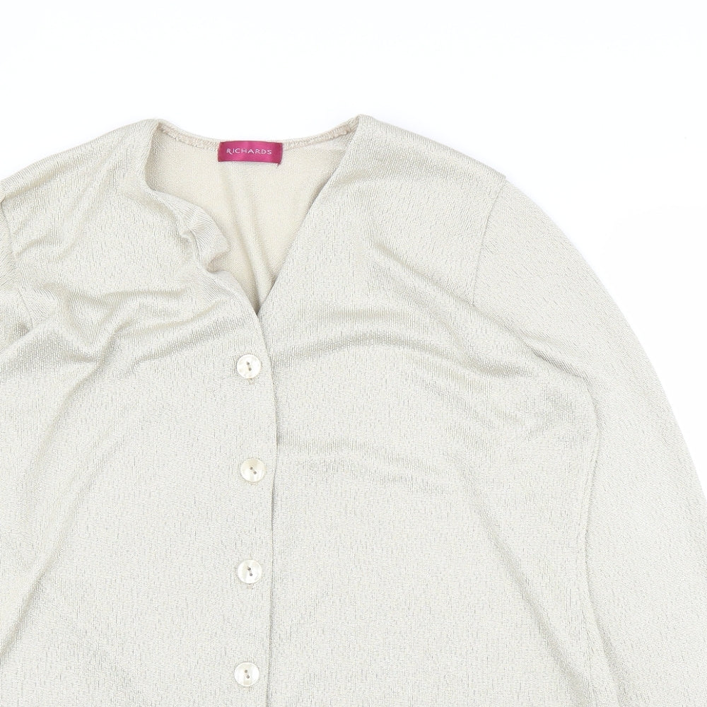 Womens UK Size 14 Richards Gold Cardigan Jumper