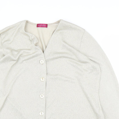 Womens UK Size 14 Richards Gold Cardigan Jumper