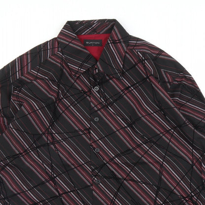 Mens UK Size L Burton Purple  Button-Up Long Sleeve Casual Shirt