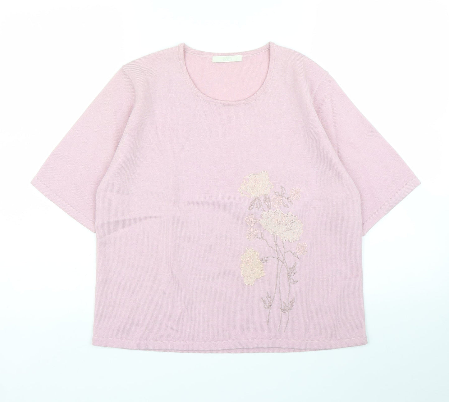 M&S Womens Purple Floral  Basic Blouse Size 16