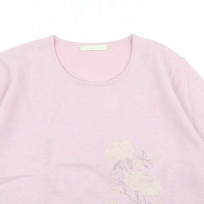 M&S Womens Purple Floral  Basic Blouse Size 16