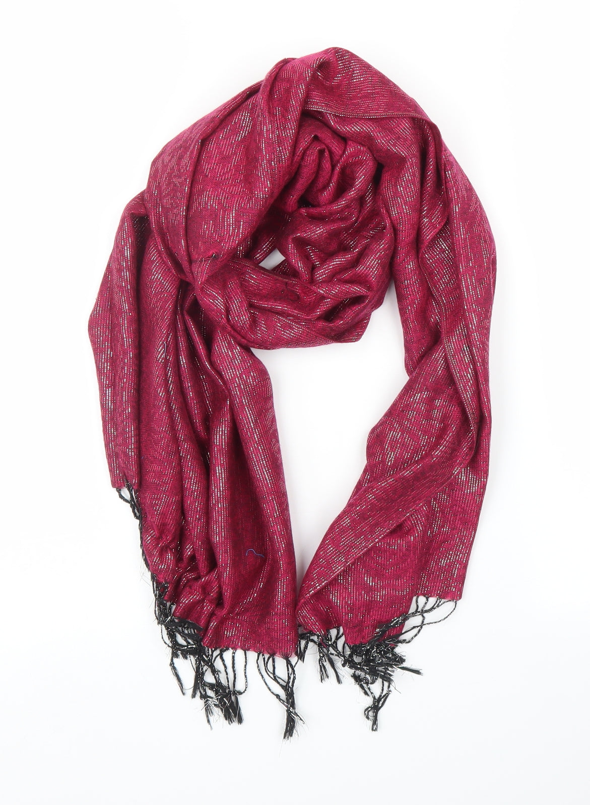 Preworn Unisex Purple Floral   Scarf