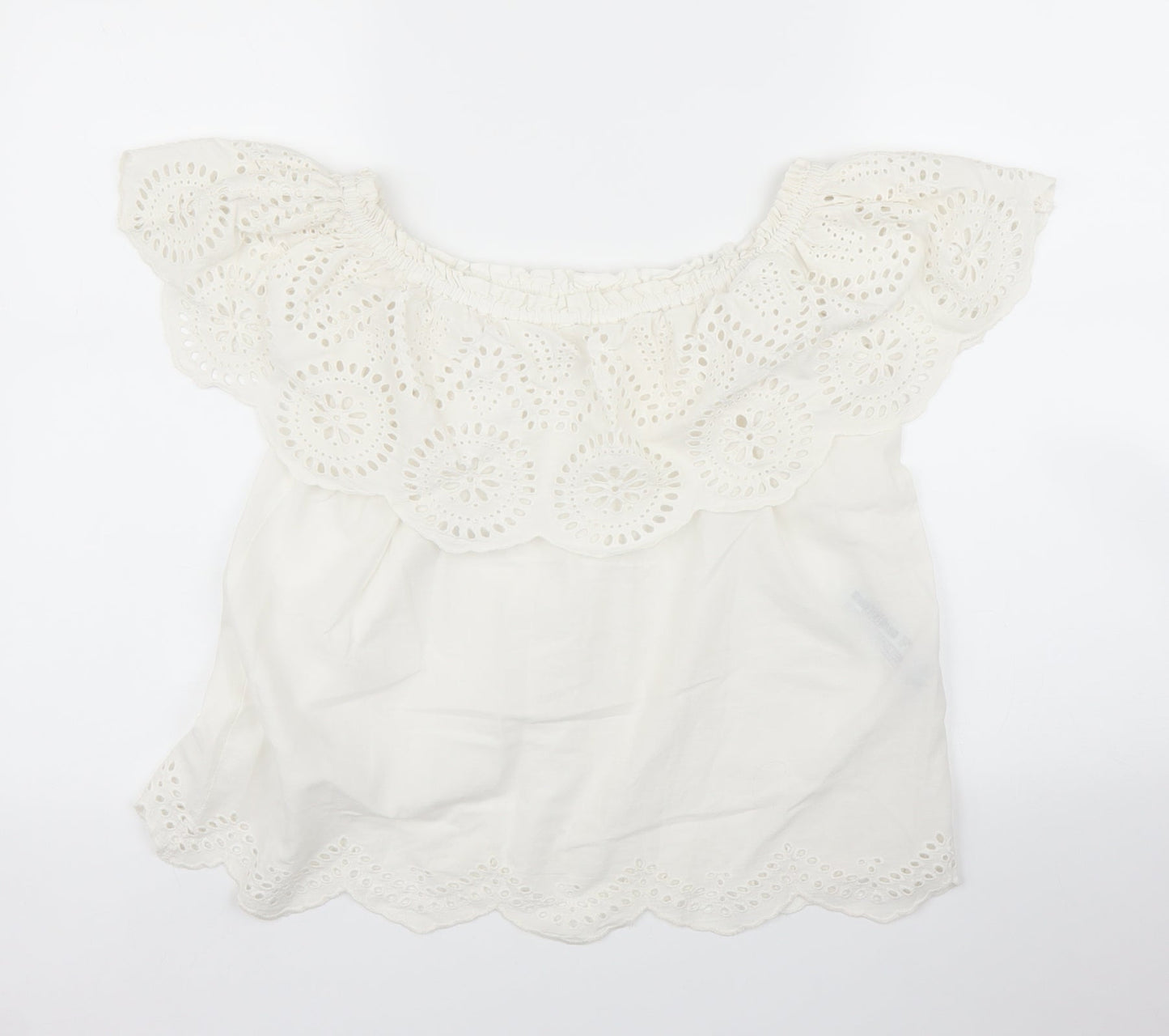 Womens UK Size S Oysho White Basic Blouse