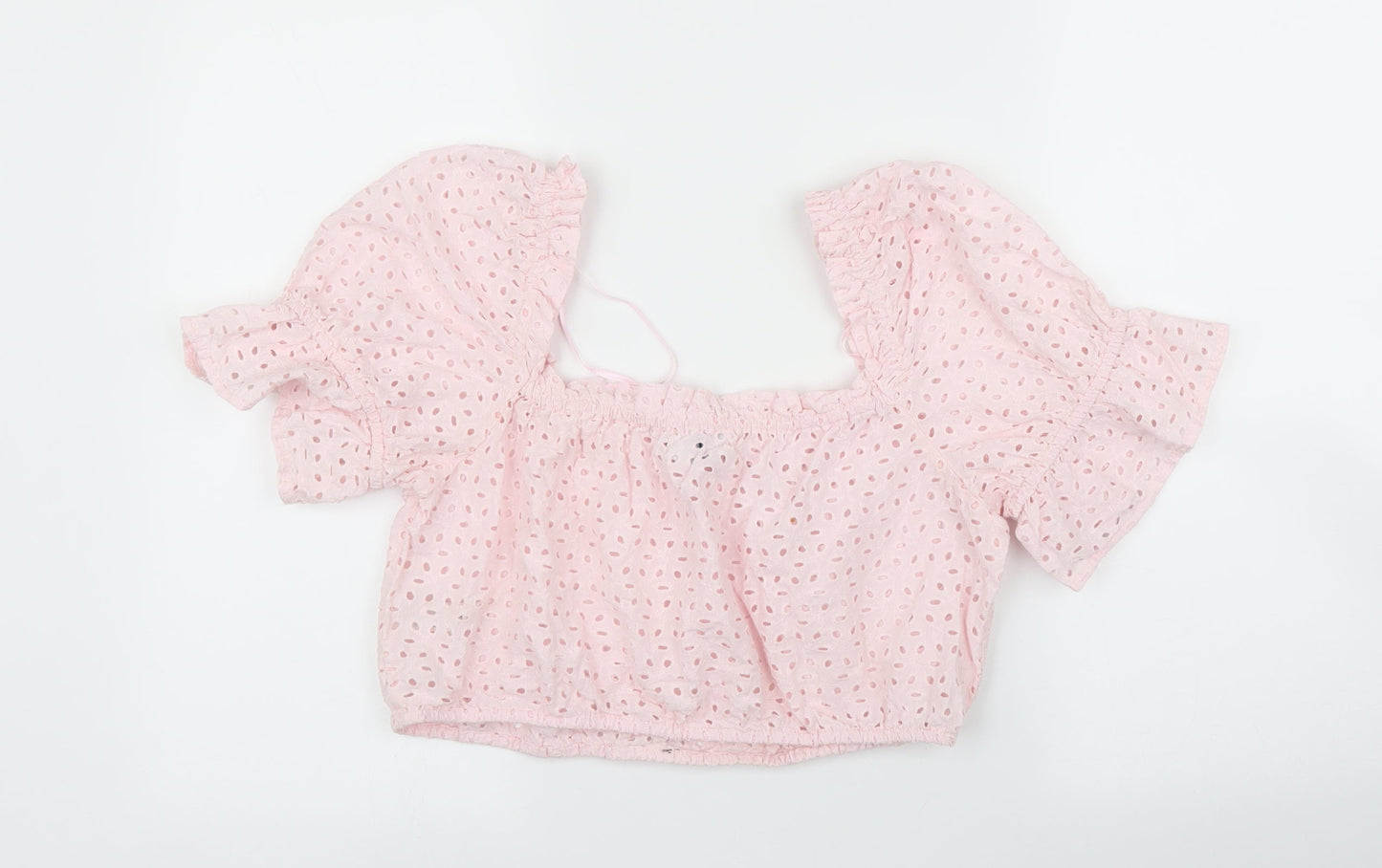 Primark Womens Pink Floral  Cropped Blouse Size L