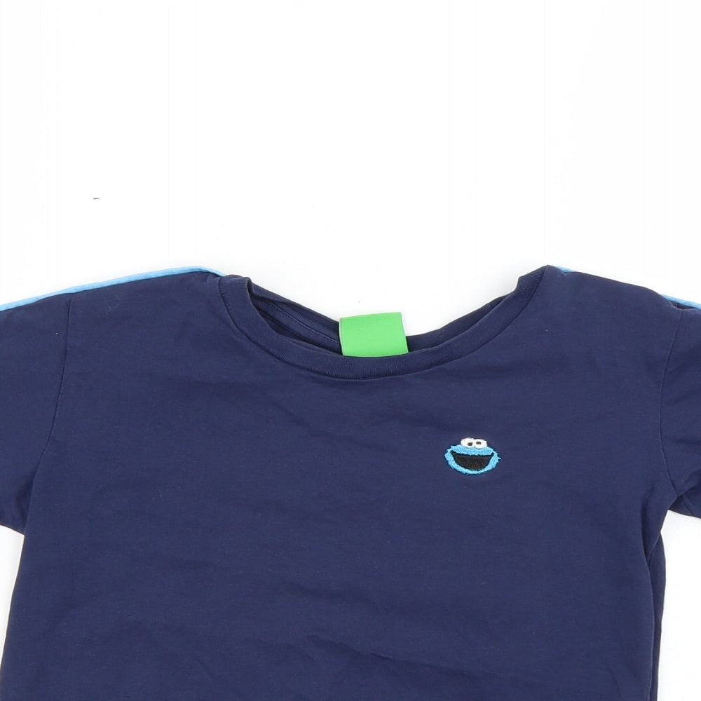 Hype Boys Blue   Basic T-Shirt Size 9-10 Years  - sesame street