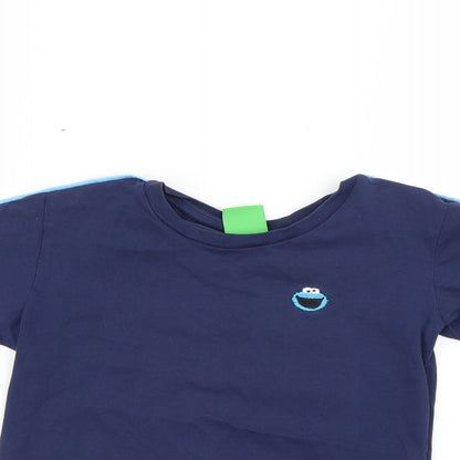 Hype Boys Blue   Basic T-Shirt Size 9-10 Years  - sesame street
