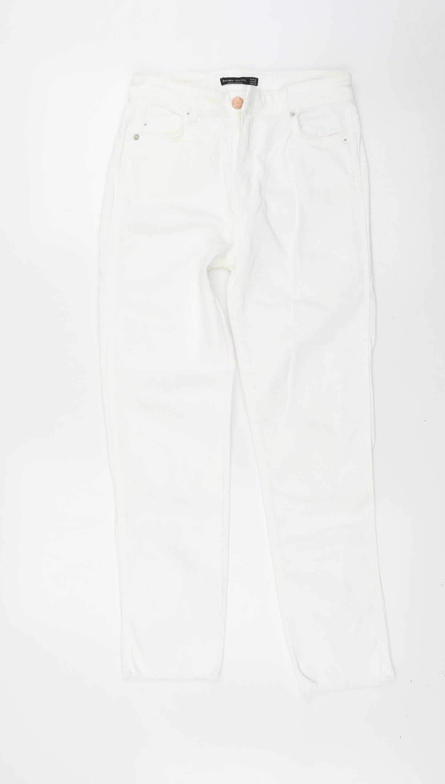 Bershka Womens White   Skinny Jeans Size 6 L25.5 in