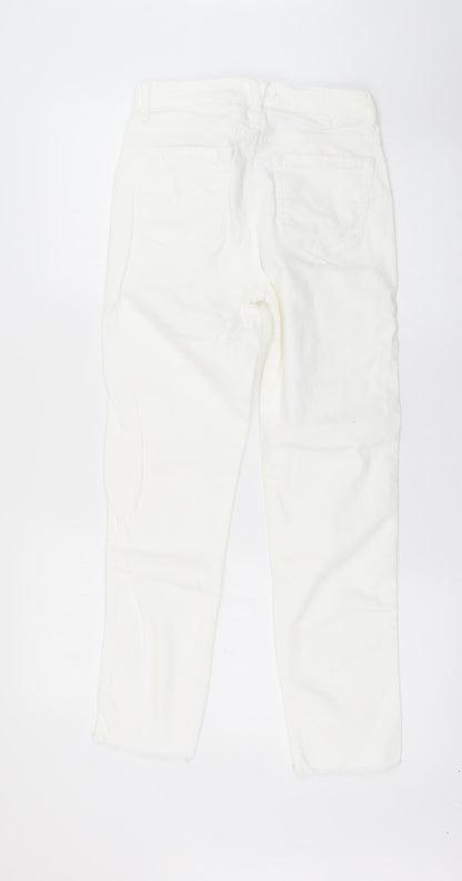 Bershka Womens White   Skinny Jeans Size 6 L25.5 in