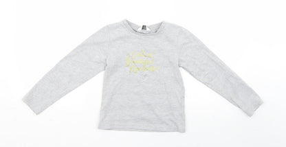 Primark Girls Grey   Basic T-Shirt Size 7-8 Years