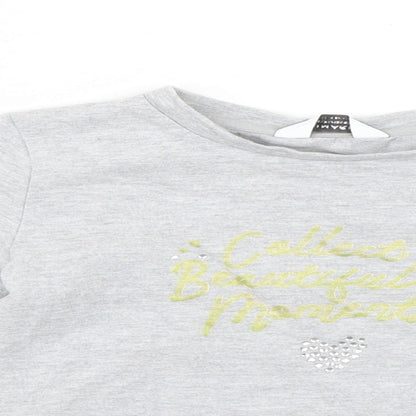 Primark Girls Grey   Basic T-Shirt Size 7-8 Years