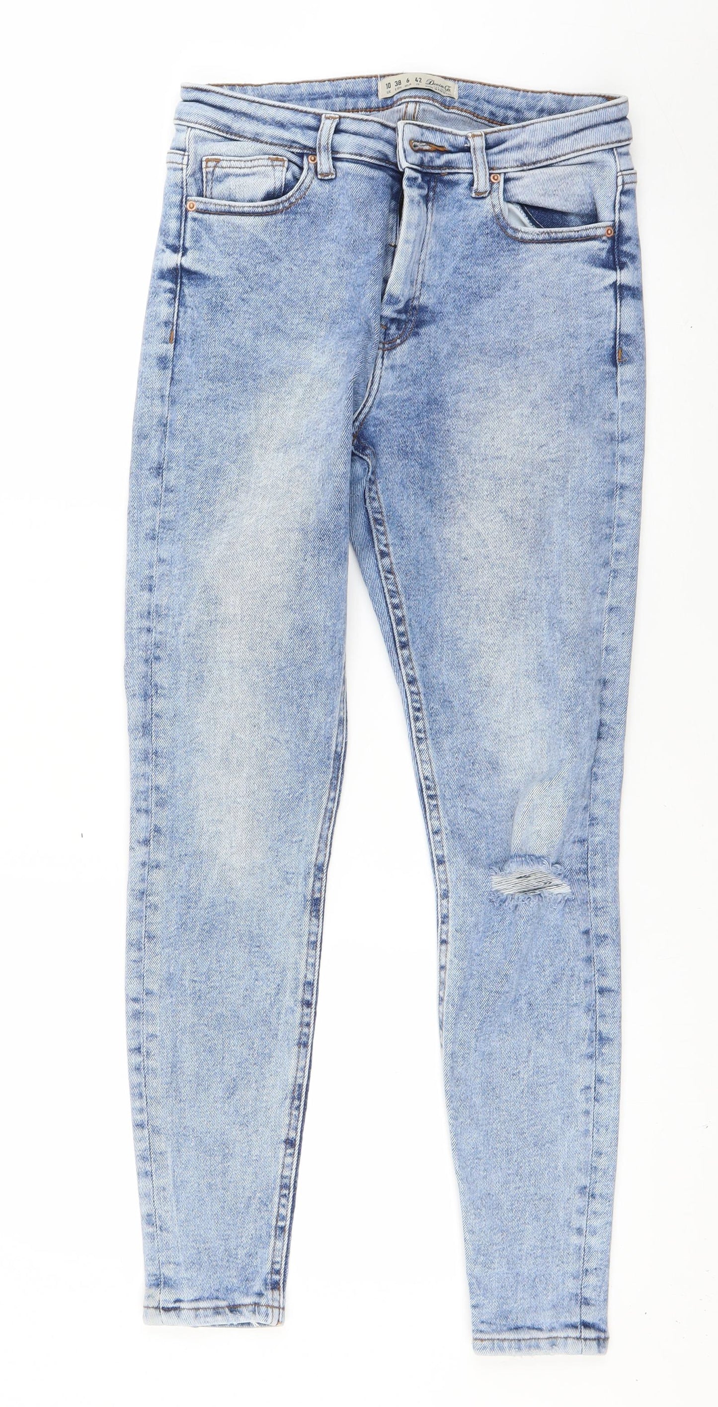 Denim & Co. Womens Blue   Skinny Jeans Size 10 L26.5 in