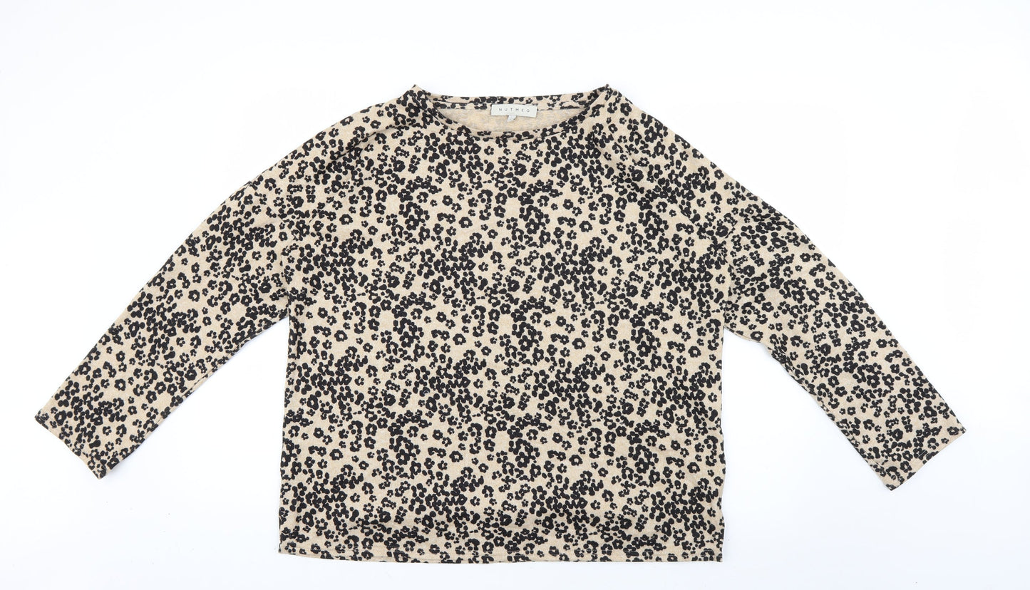 Nutmeg Womens Multicoloured Animal Print  Pullover Jumper Size 14