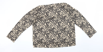 Nutmeg Womens Multicoloured Animal Print  Pullover Jumper Size 14