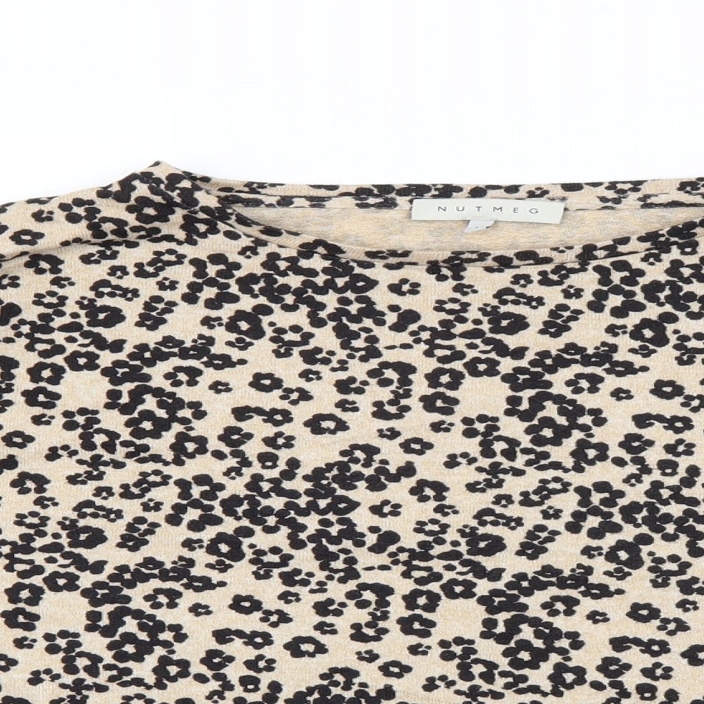 Nutmeg Womens Multicoloured Animal Print  Pullover Jumper Size 14