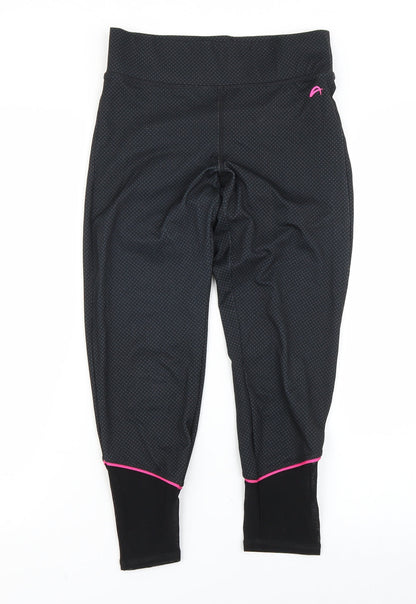 F&F Womens Black   Cropped Leggings Size S L21.5 in