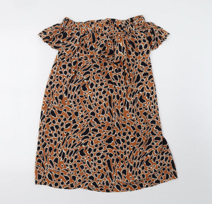 Primark Womens Brown Polka Dot  A-Line  Size 10