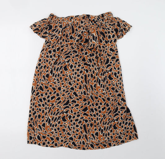 Primark Womens Brown Polka Dot  A-Line  Size 10