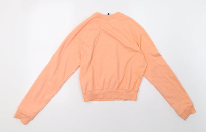 H&M Womens Orange   Pullover Sweatshirt Size XS