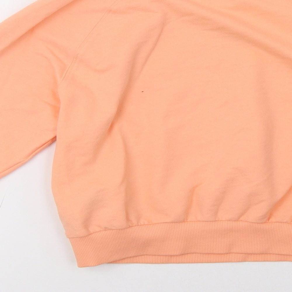 H&M Womens Orange   Pullover Sweatshirt Size XS