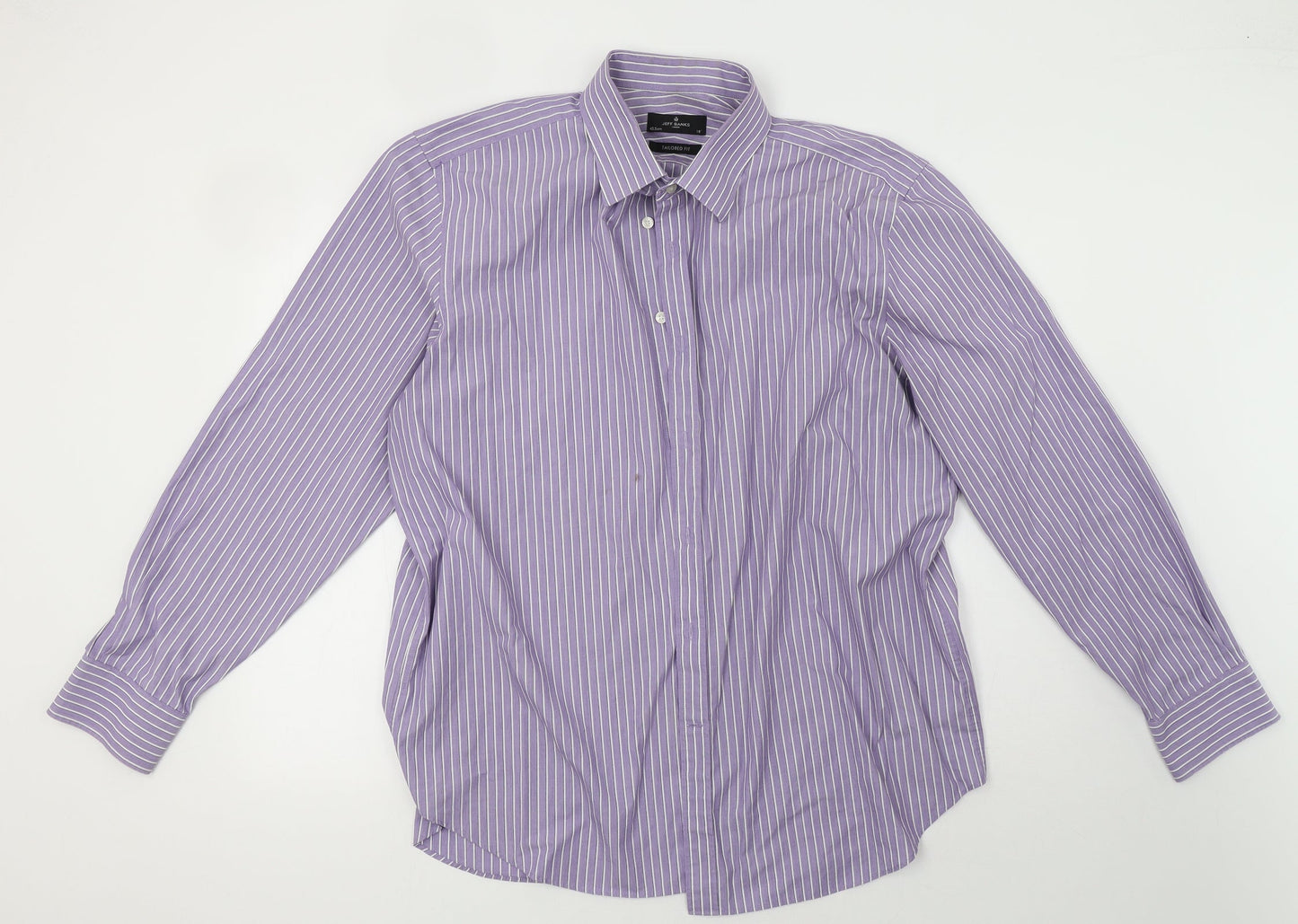 Debenhams Mens Purple Striped   Button-Up Size 18