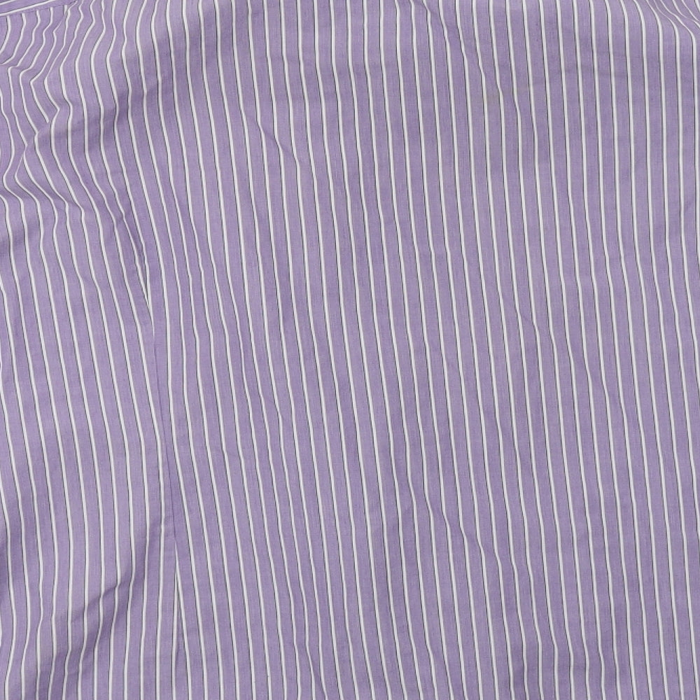Debenhams Mens Purple Striped   Button-Up Size 18