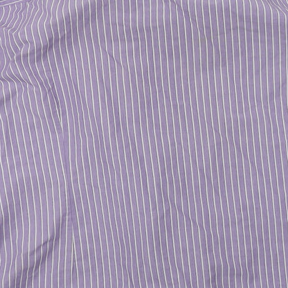 Debenhams Mens Purple Striped   Button-Up Size 18