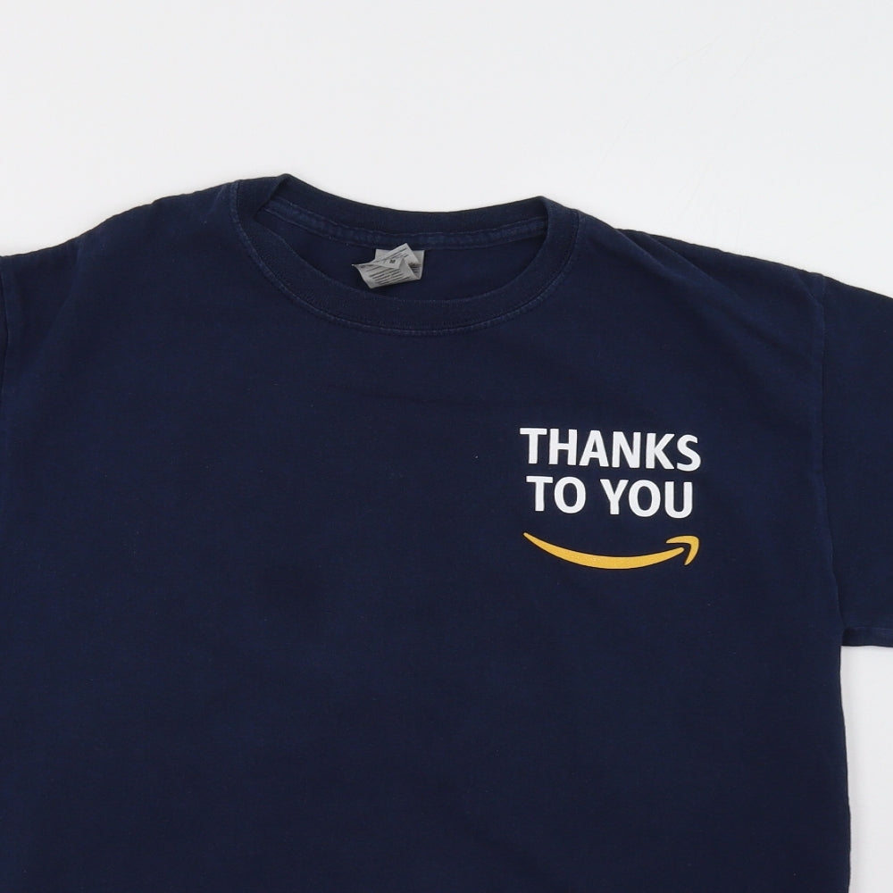 Mens UK Size M Gildan Blue  T-Shirt
