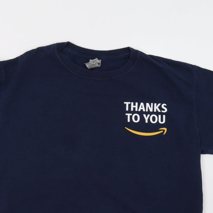 Mens UK Size M Gildan Blue  T-Shirt
