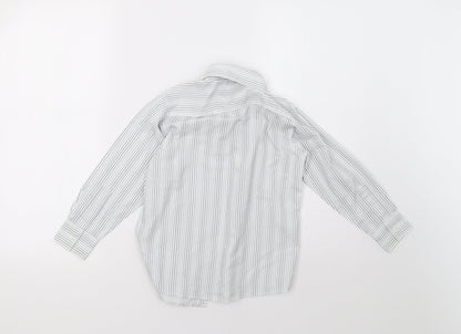 duck&dodge Boys White Striped  Basic Button-Up Size 6 Years