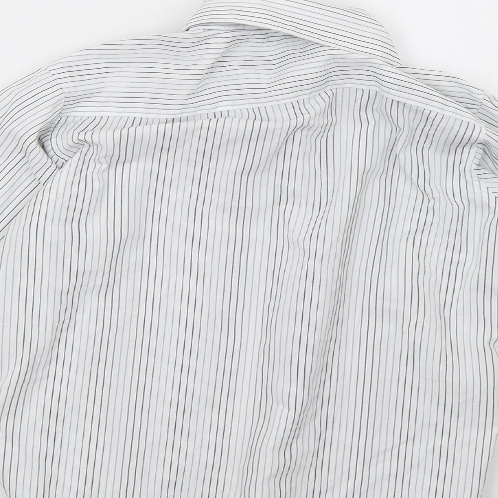 duck&dodge Boys White Striped  Basic Button-Up Size 6 Years