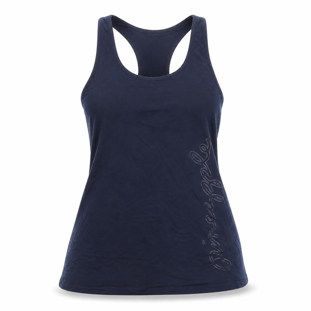 Womens UK Size S Pineapple Blue Basic Tank