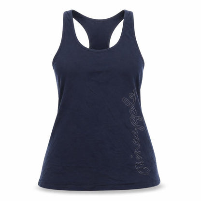 Womens UK Size S Pineapple Blue Basic Tank