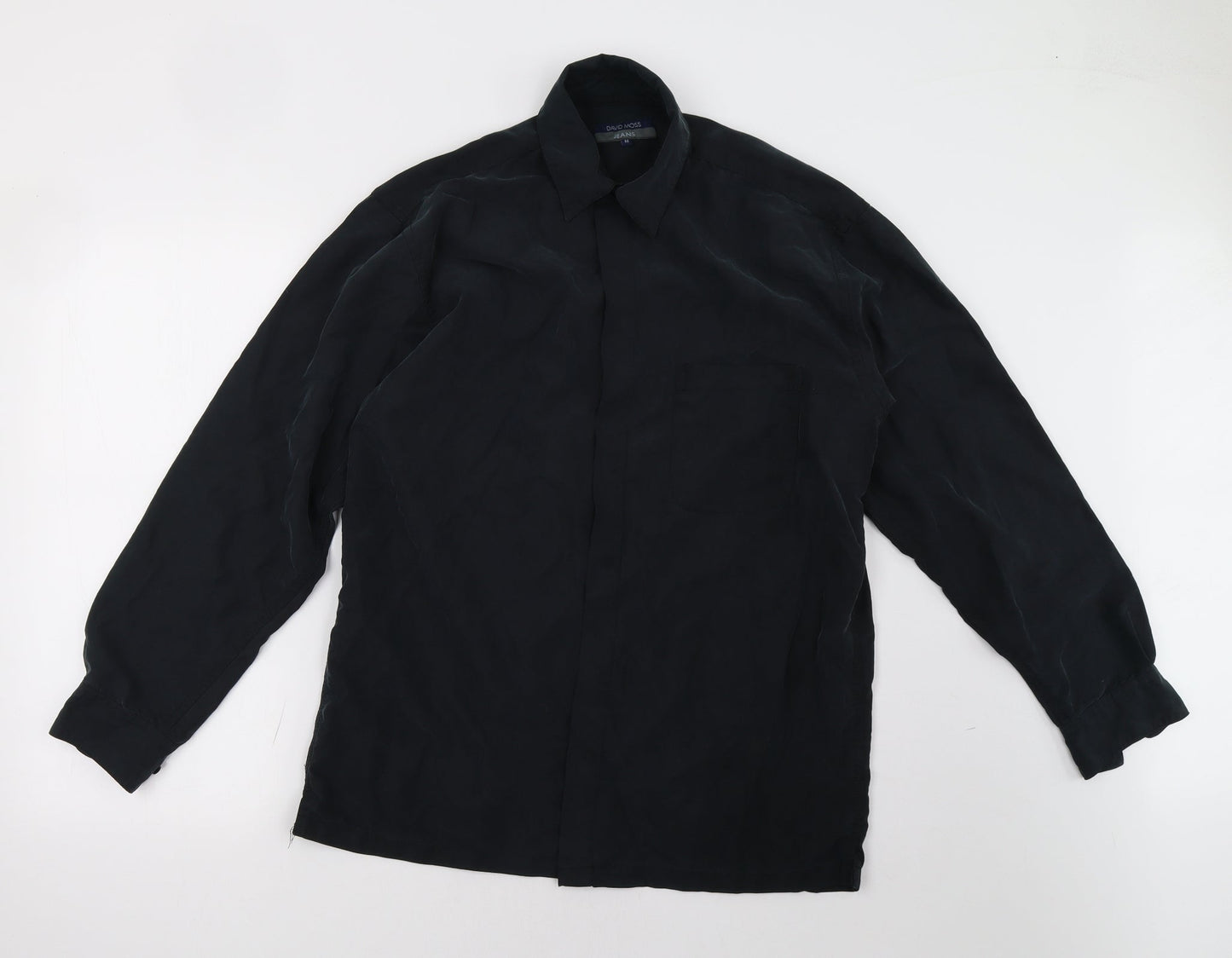 DAVID MOSS Mens Black    Polo Size M
