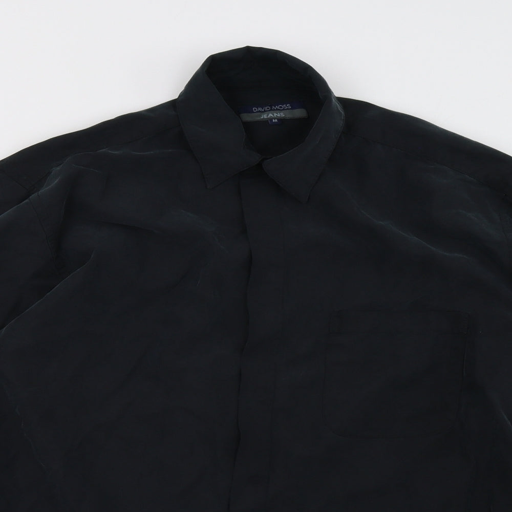 DAVID MOSS Mens Black    Polo Size M