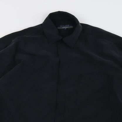 DAVID MOSS Mens Black    Polo Size M