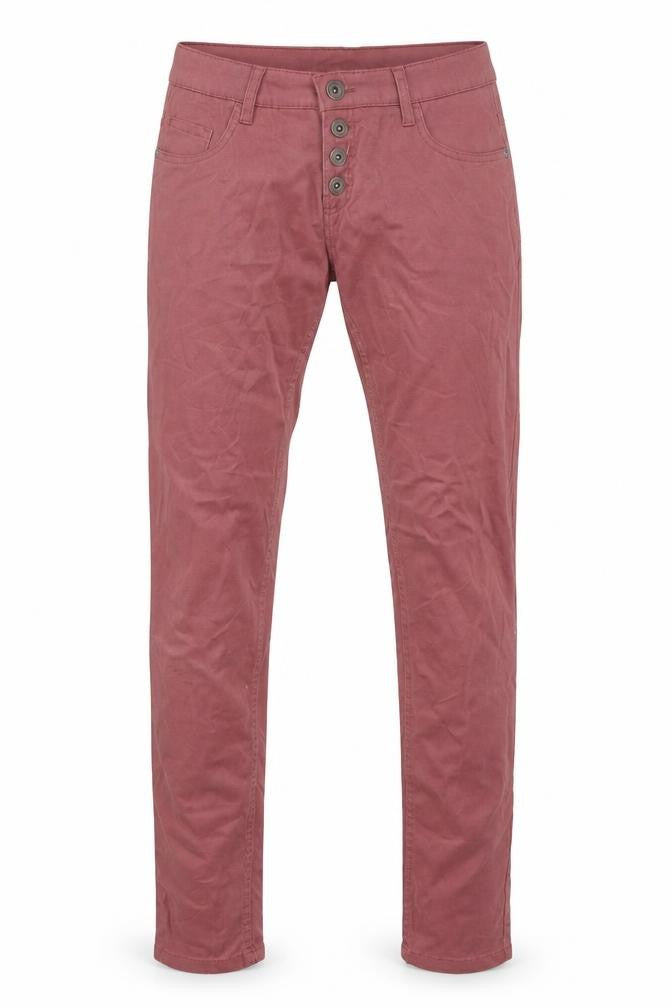 Front view of up fashion men’s pink trousers, size 30, 32-inch leg
