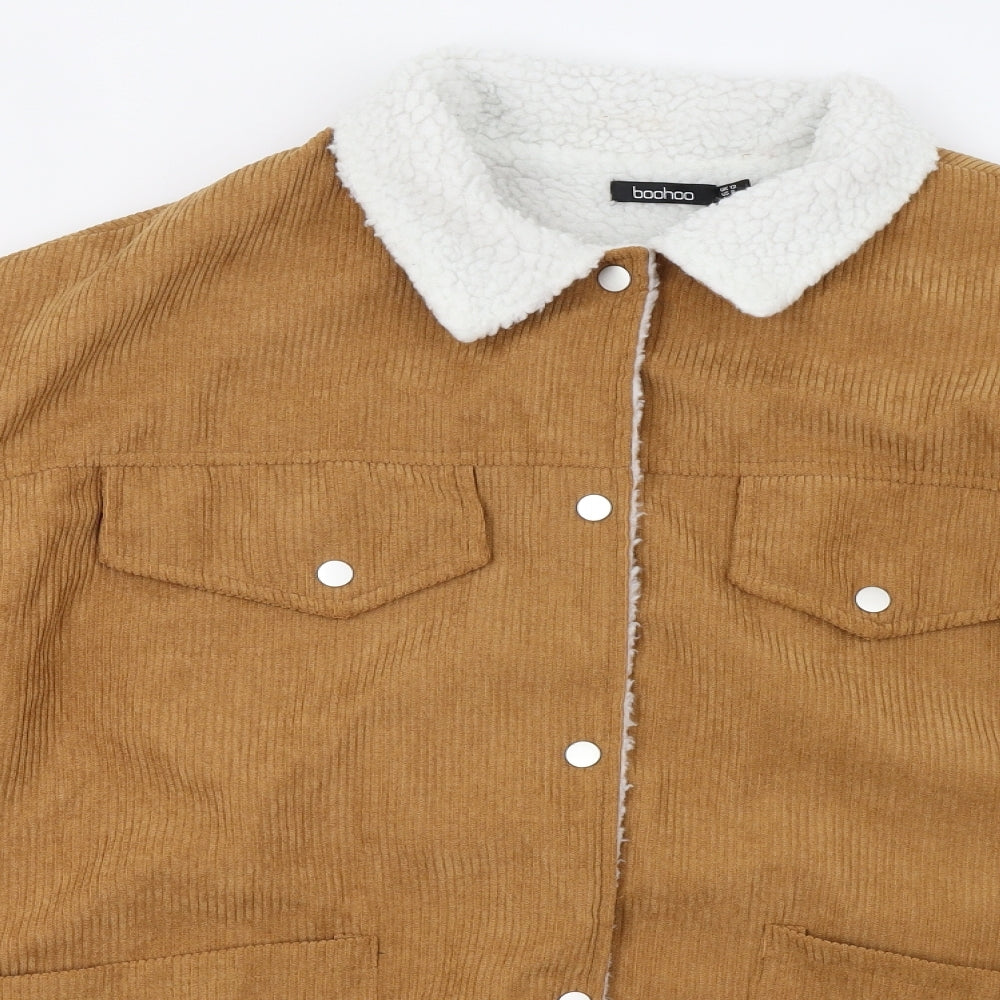 Boohoo Womens Beige   Jacket  Size 12