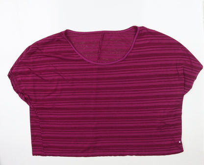 Womens UK Size M Matalan Purple Basic T-Shirt