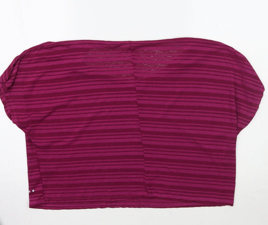 Womens UK Size M Matalan Purple Basic T-Shirt