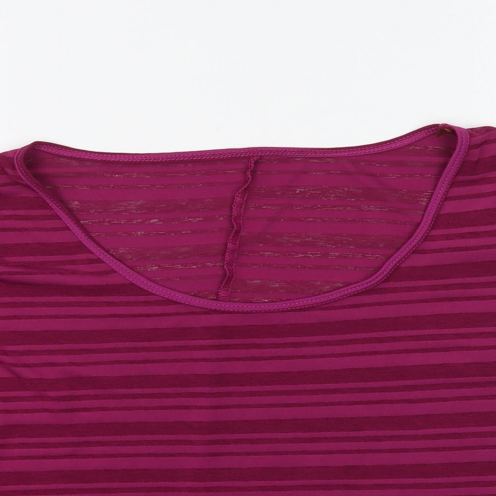 Womens UK Size M Matalan Purple Basic T-Shirt