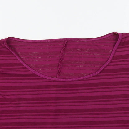 Womens UK Size M Matalan Purple Basic T-Shirt